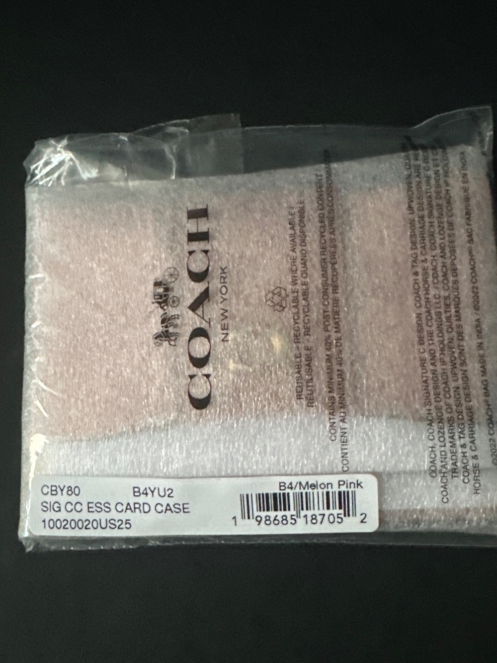 Coach Essential Card Case In Signature Canvas - Picture 7 of 7